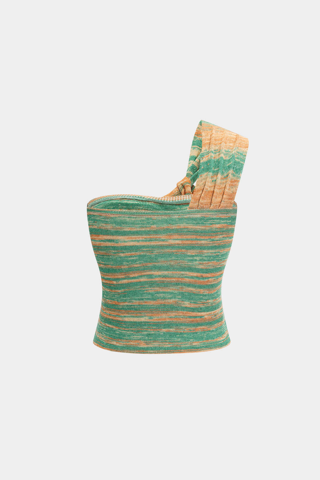 Knit Twist Knot One Shoulder Short Tank Top
