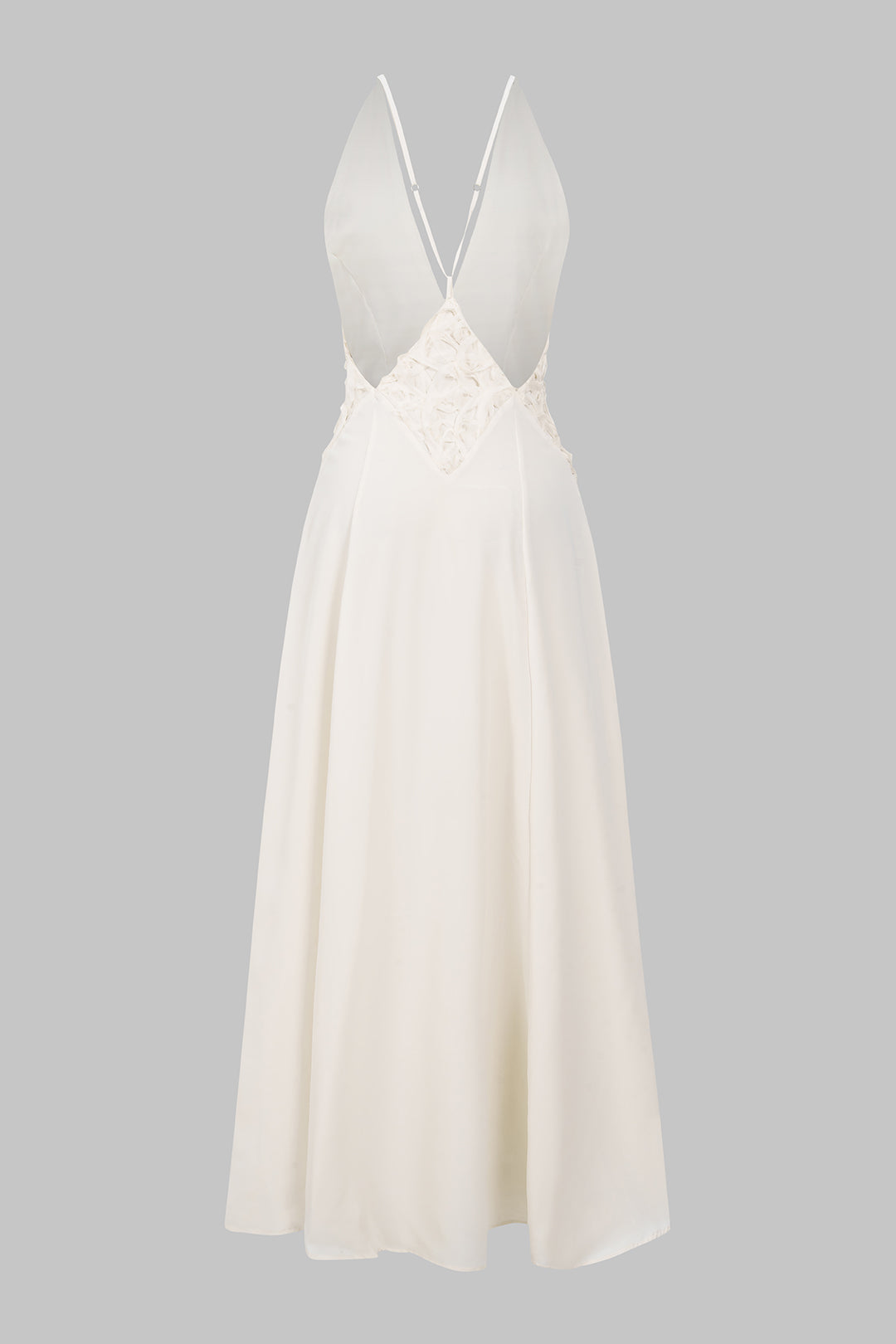Jacquard Sleeveless Backless Slip Maxi Dress