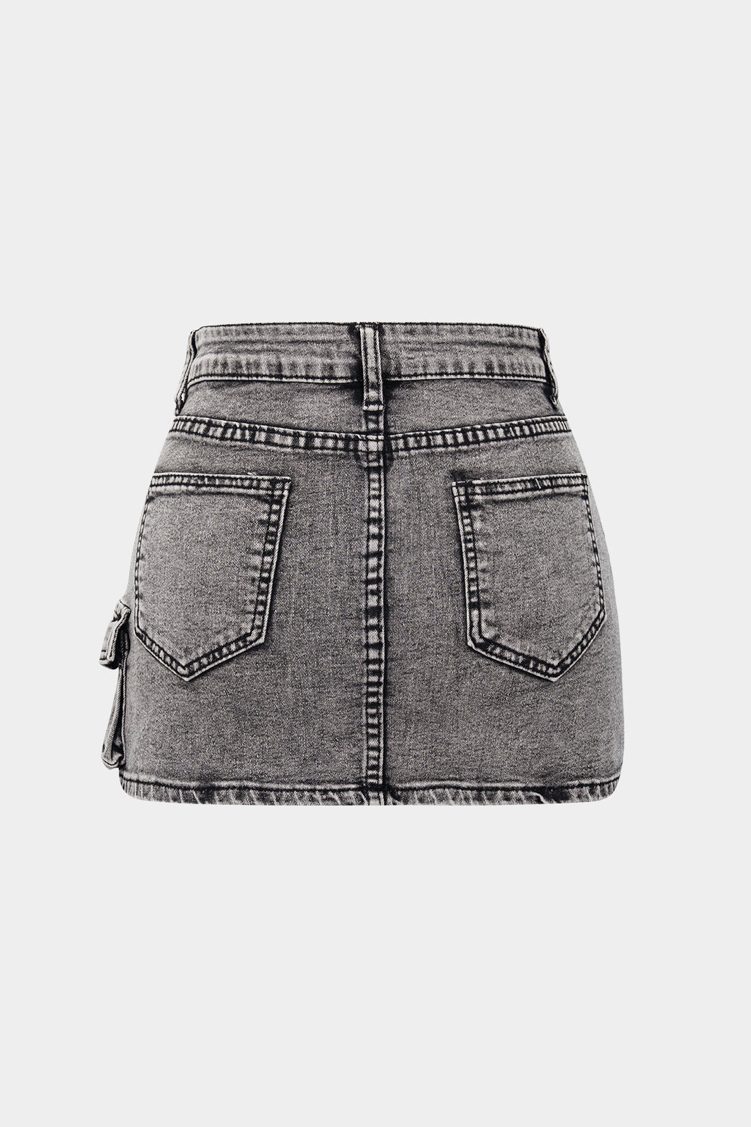 Denim High Waist Pocket Skirt