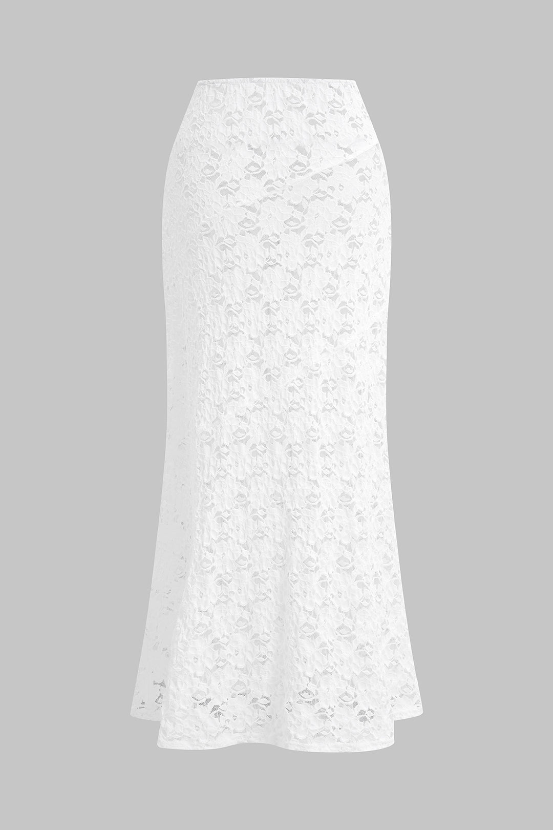Sheer Lace High Waist Skirt
