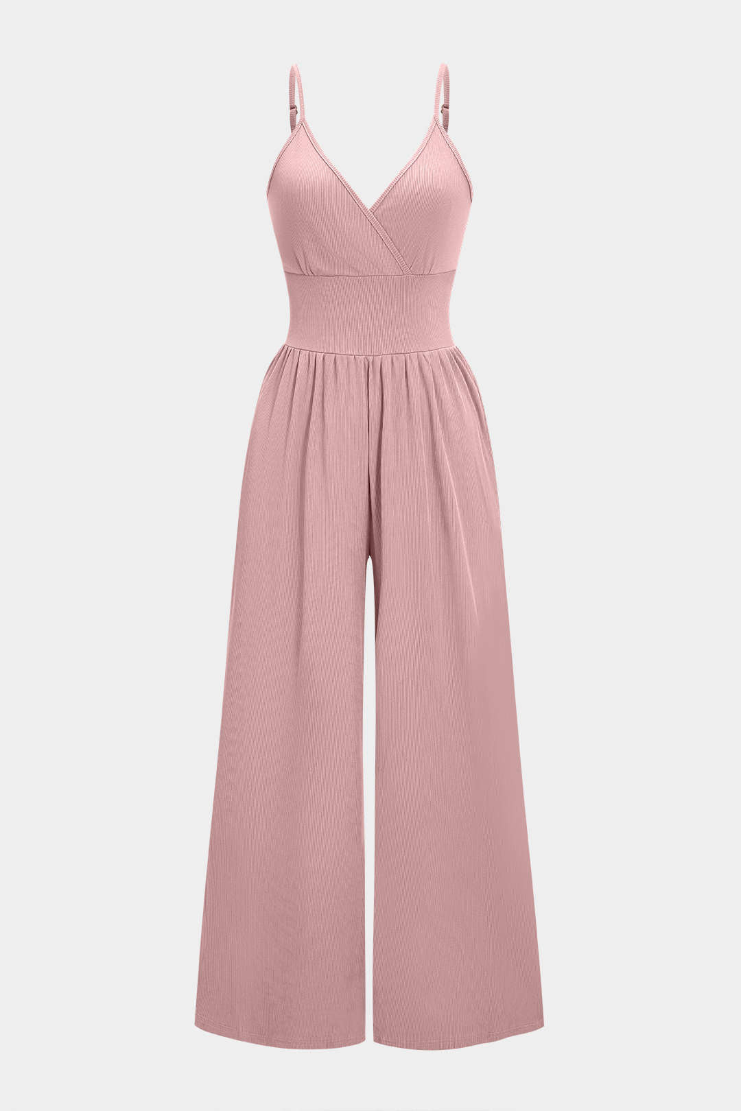 High Waist Wide Leg Sleeveless Jumpsuit