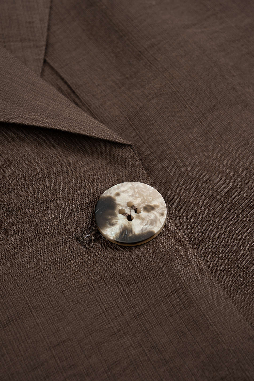 Solid Button Short-Sleeve Shirt