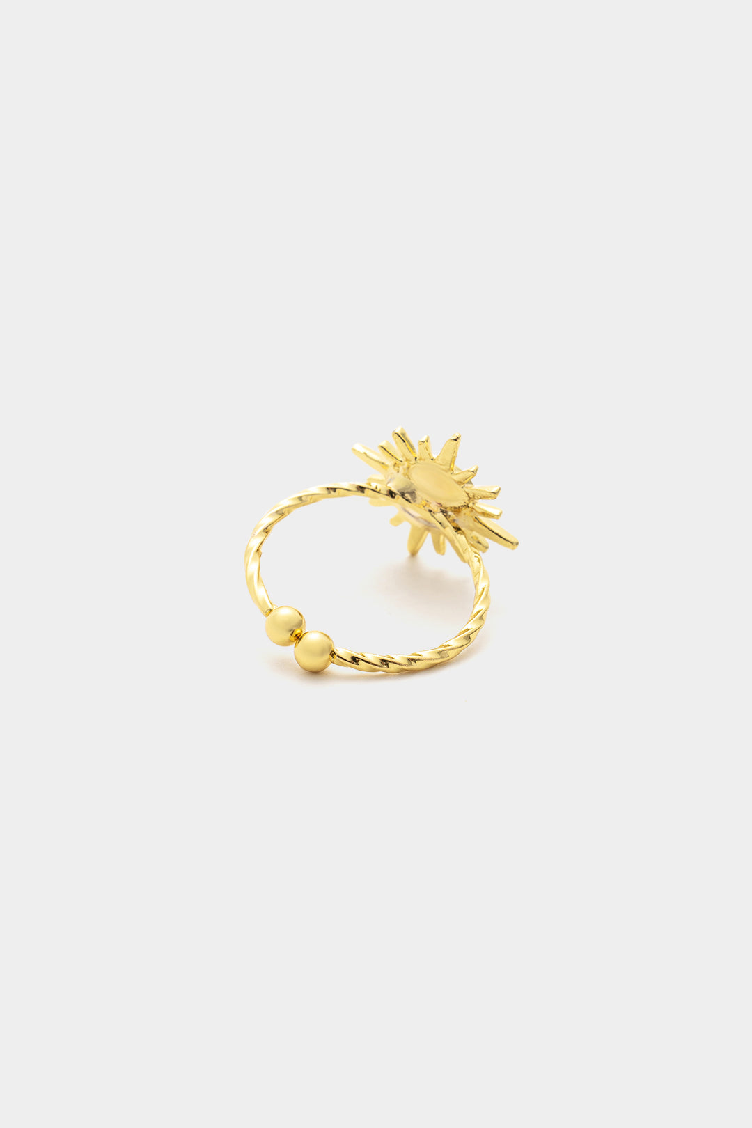 Stone Decor Metal Open Ring