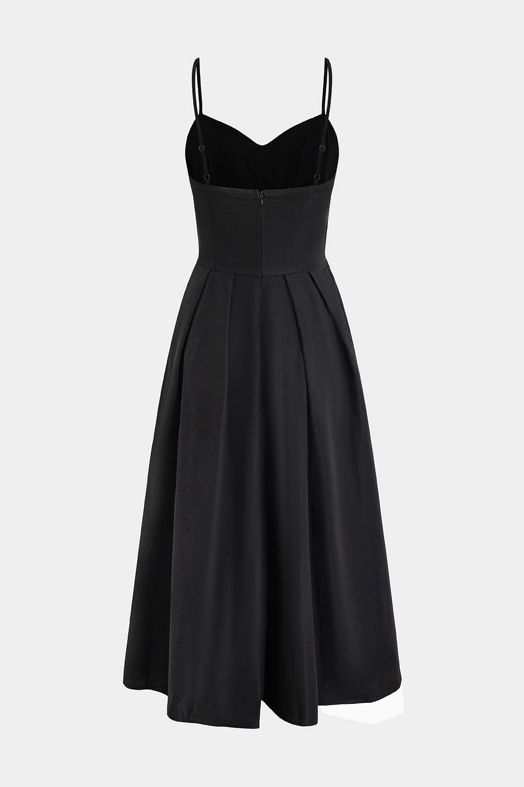 Basic Solid Corset Midi Dress