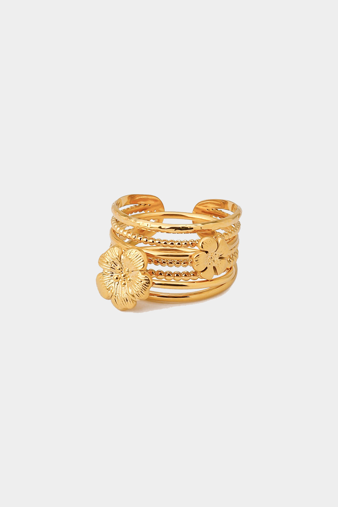 Stainless Steel Flower Ring