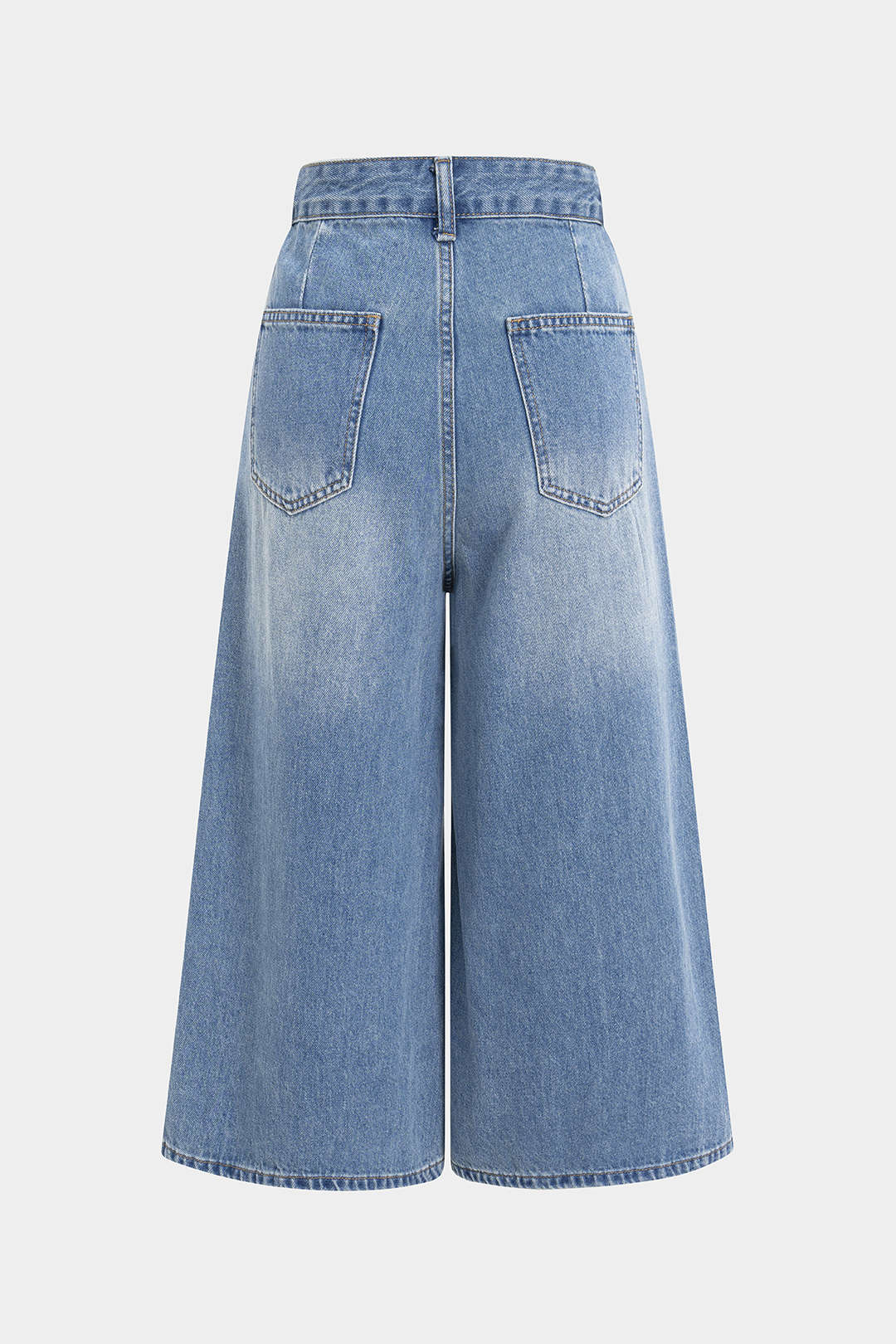 Denim Patchwork Asymmetrical Jorts