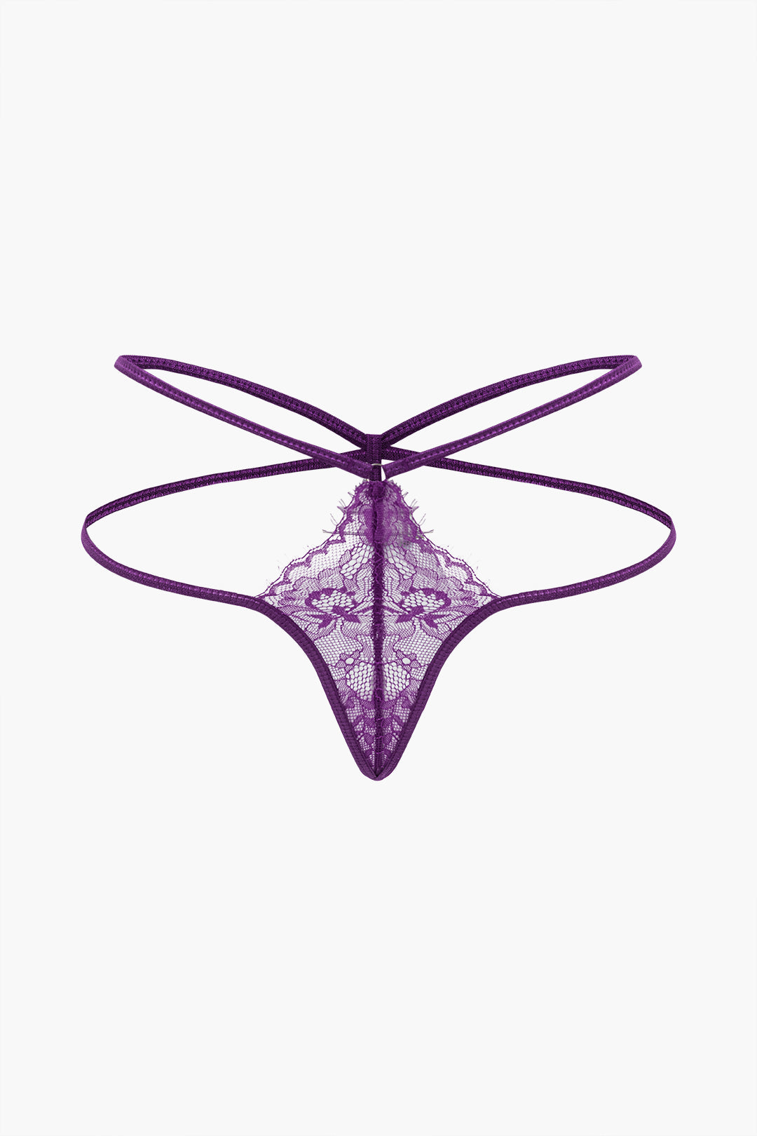 Cut Out Backless Sheer Lingerie Garter Set