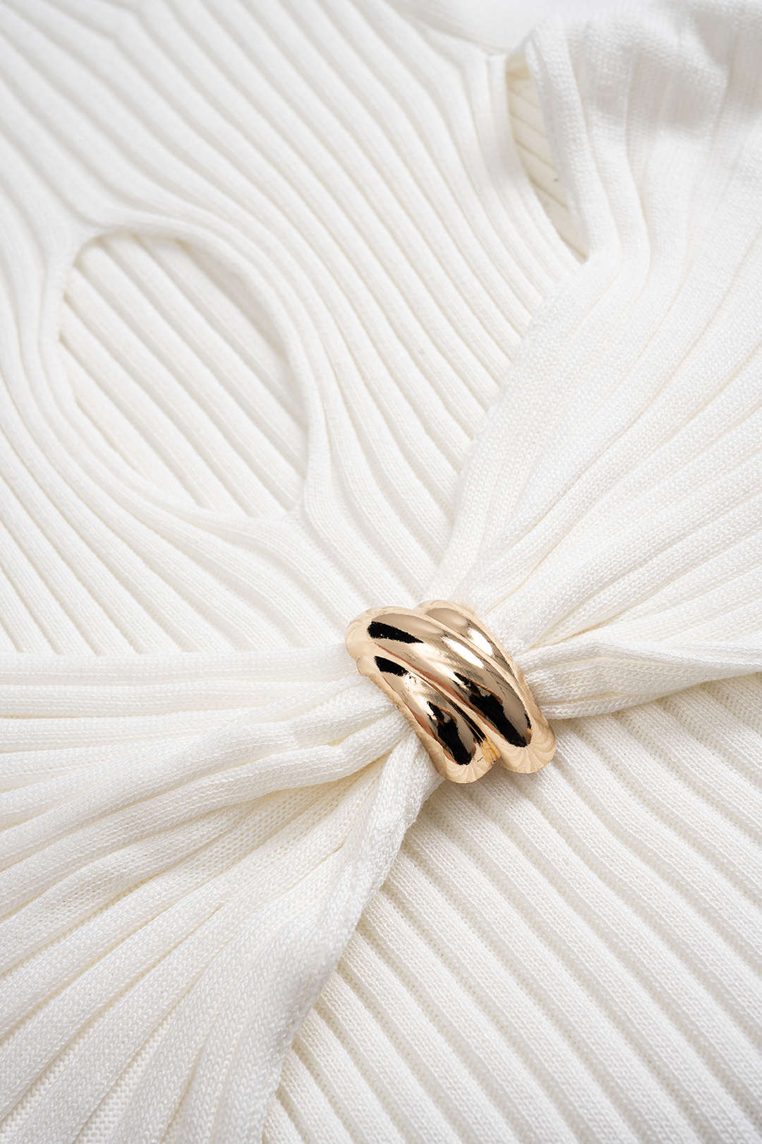 Knit Twist Knot Metallic Decor Tank Top