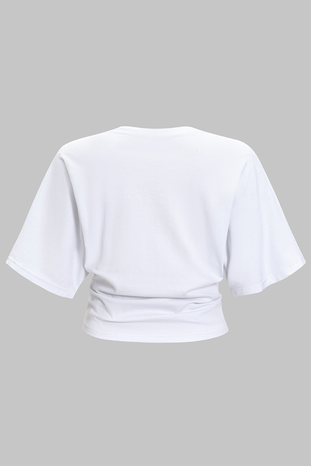Plus Size Solid Round Neck Short Sleeve T-Shirt