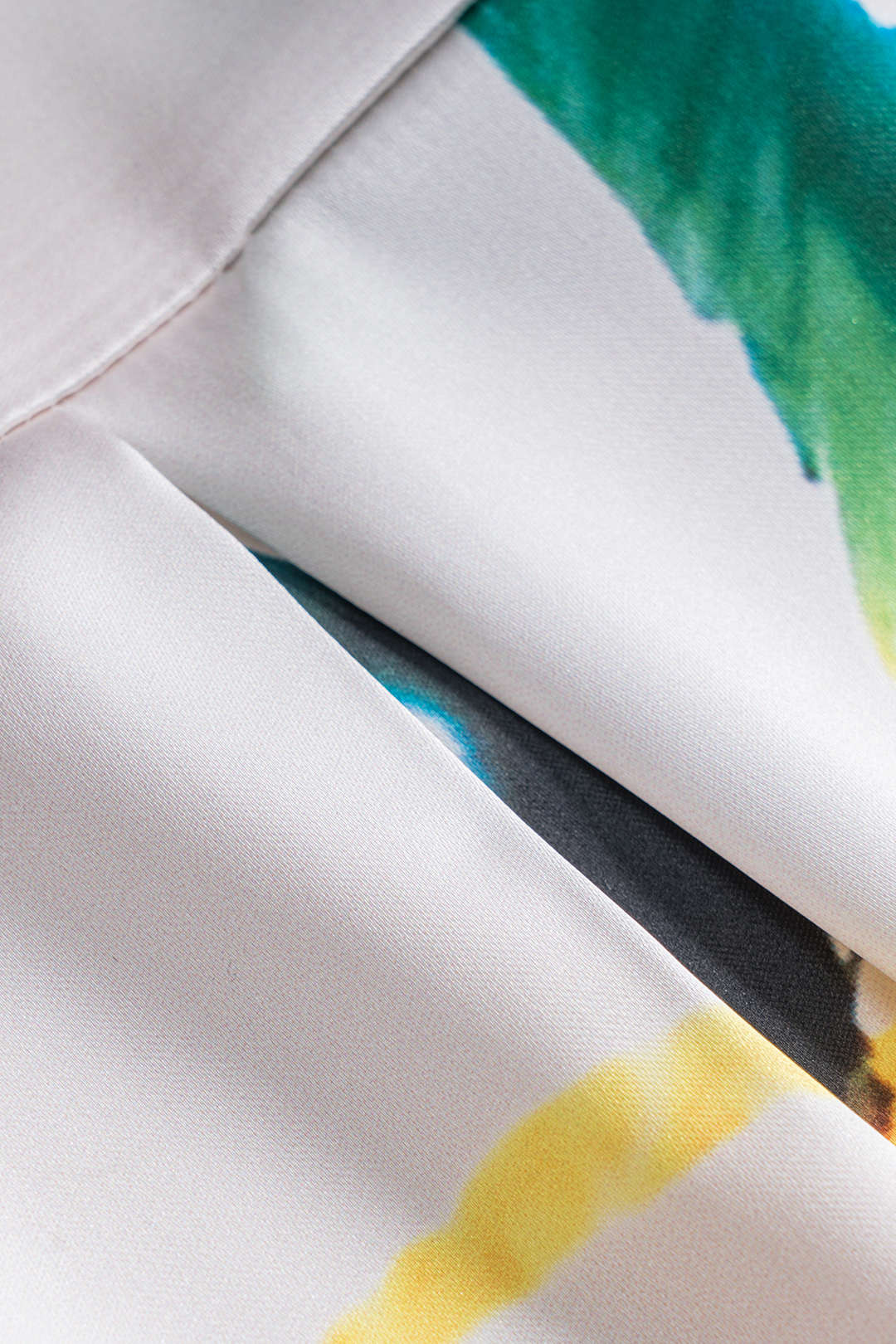 Satin Ruched Tie Front Short-Sleeve Shirt