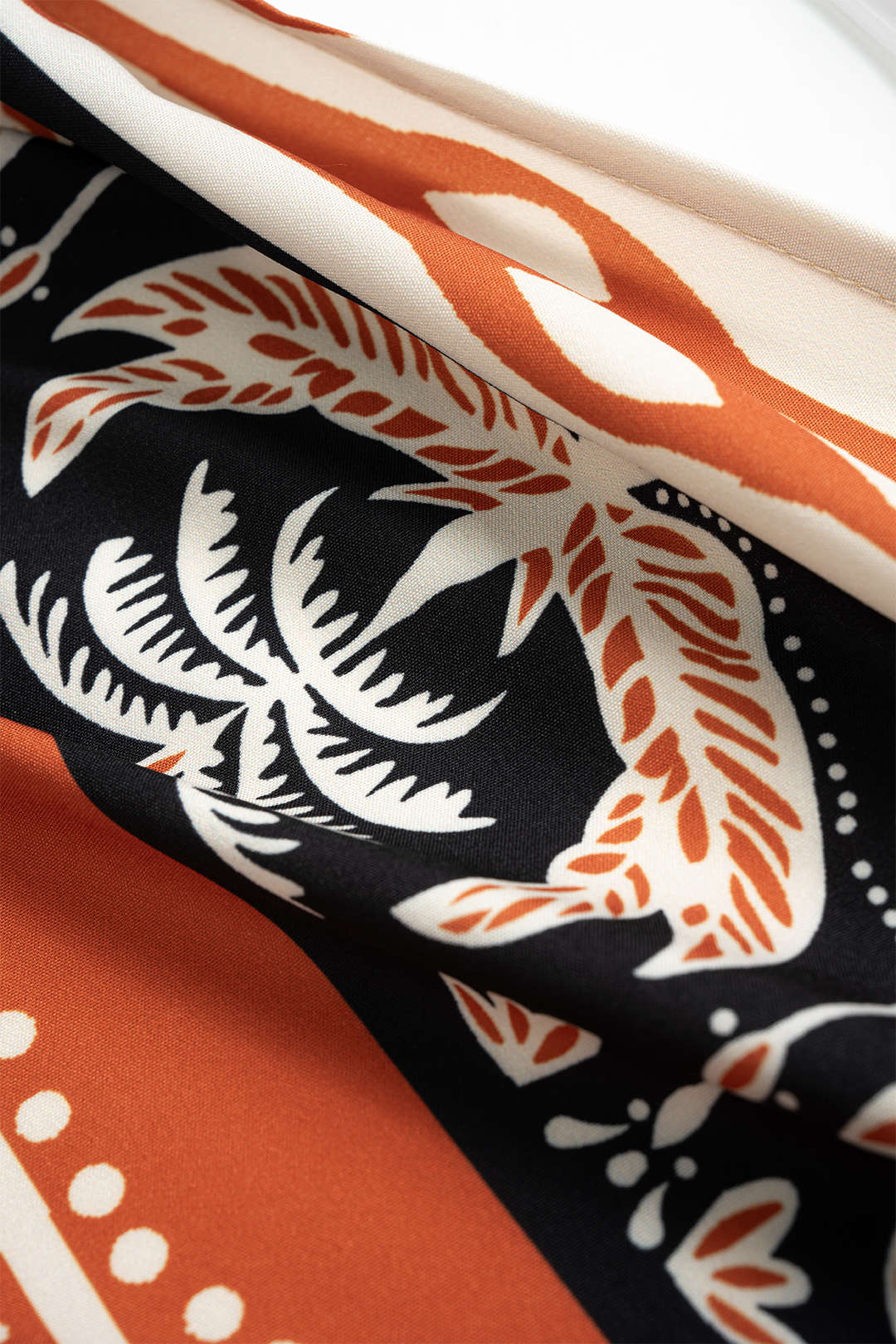Retro Print Chiffon Twist Knot Skirt