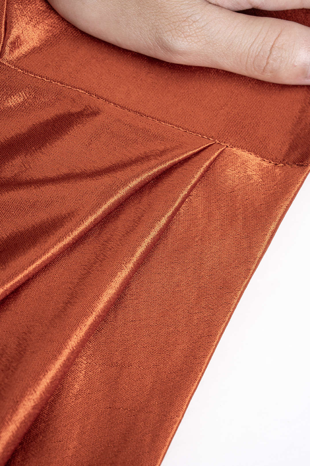 Plus Size Satin Asymmetrical Skirt