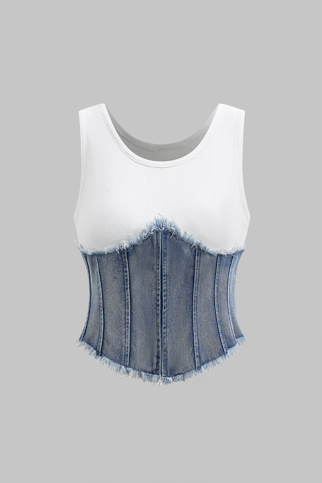 Denim Patchwork Tank Top