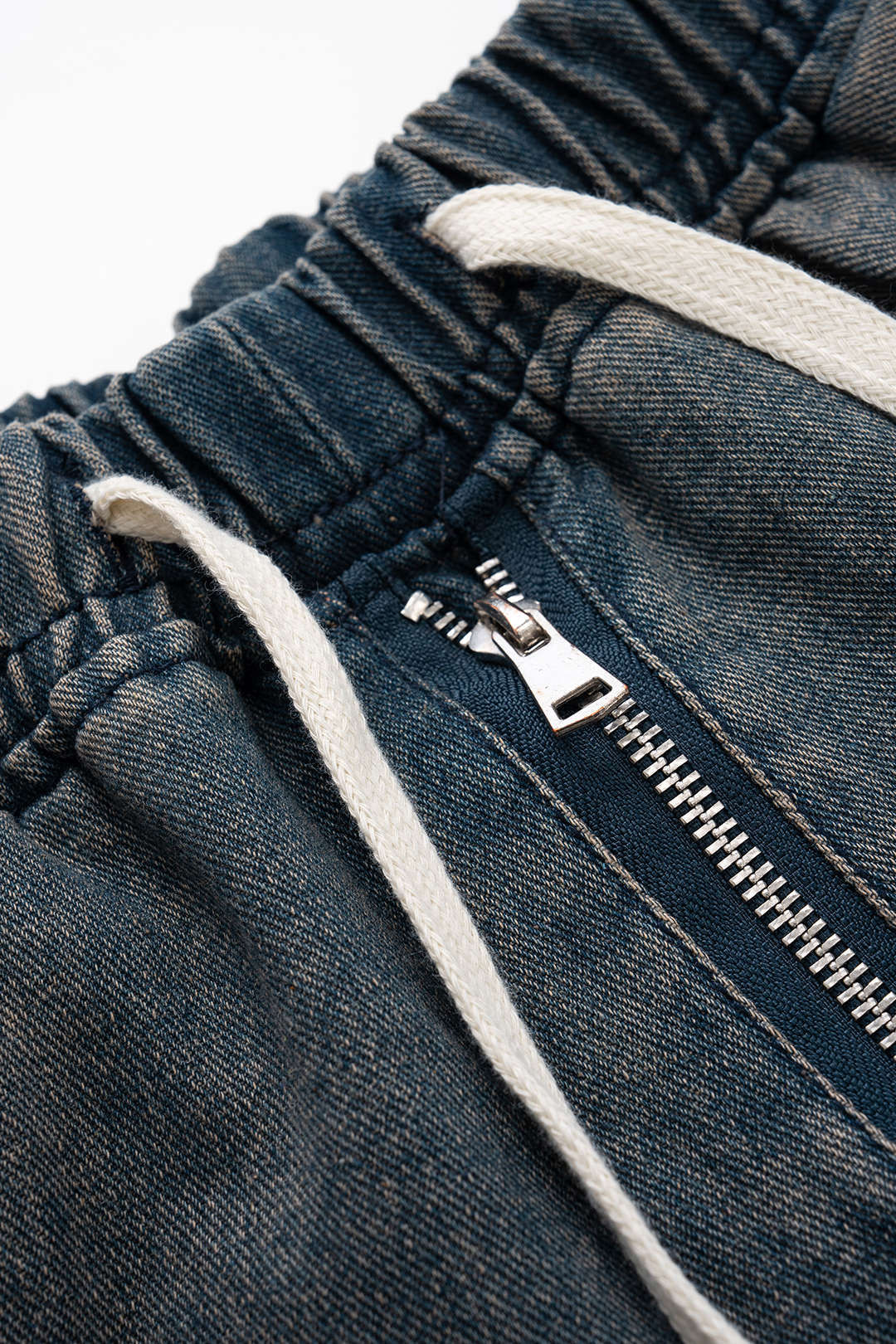 Denim Drawstring Pocket Shorts
