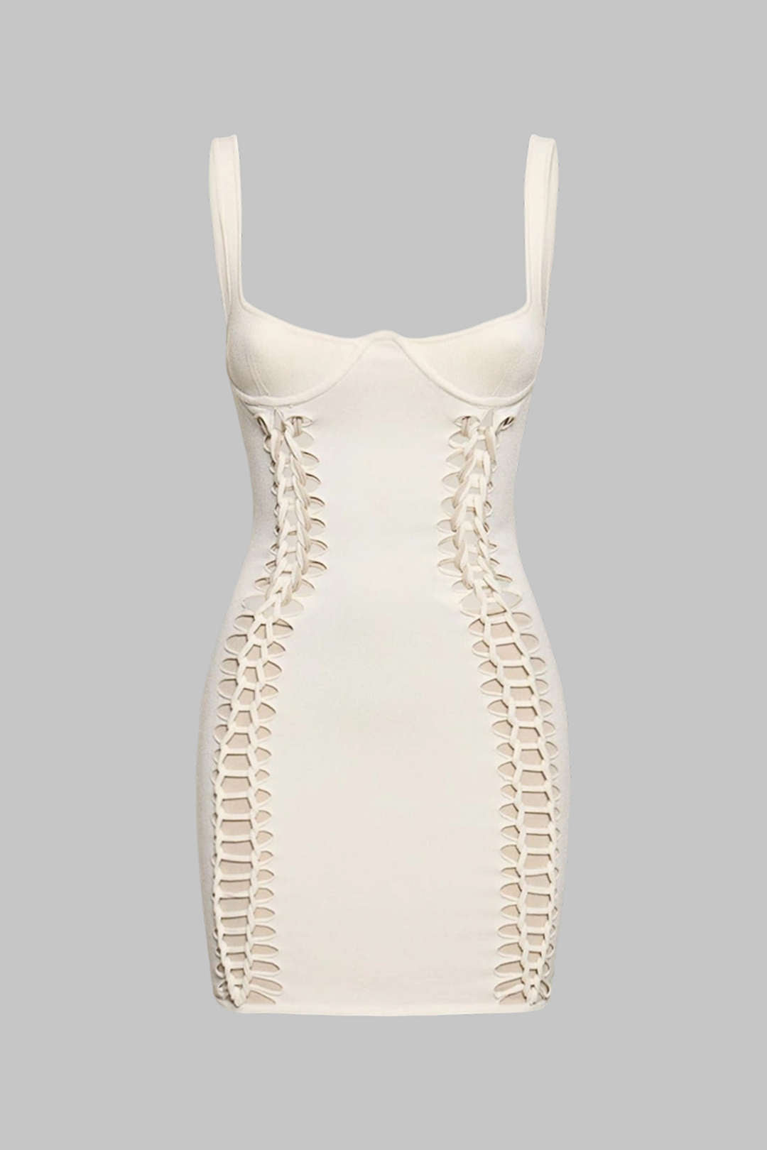 Braided Cut Out Sleeveless Mini Dress