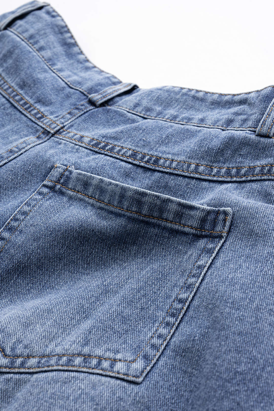 Denim Patchwork Frayed Wide Leg Shorts