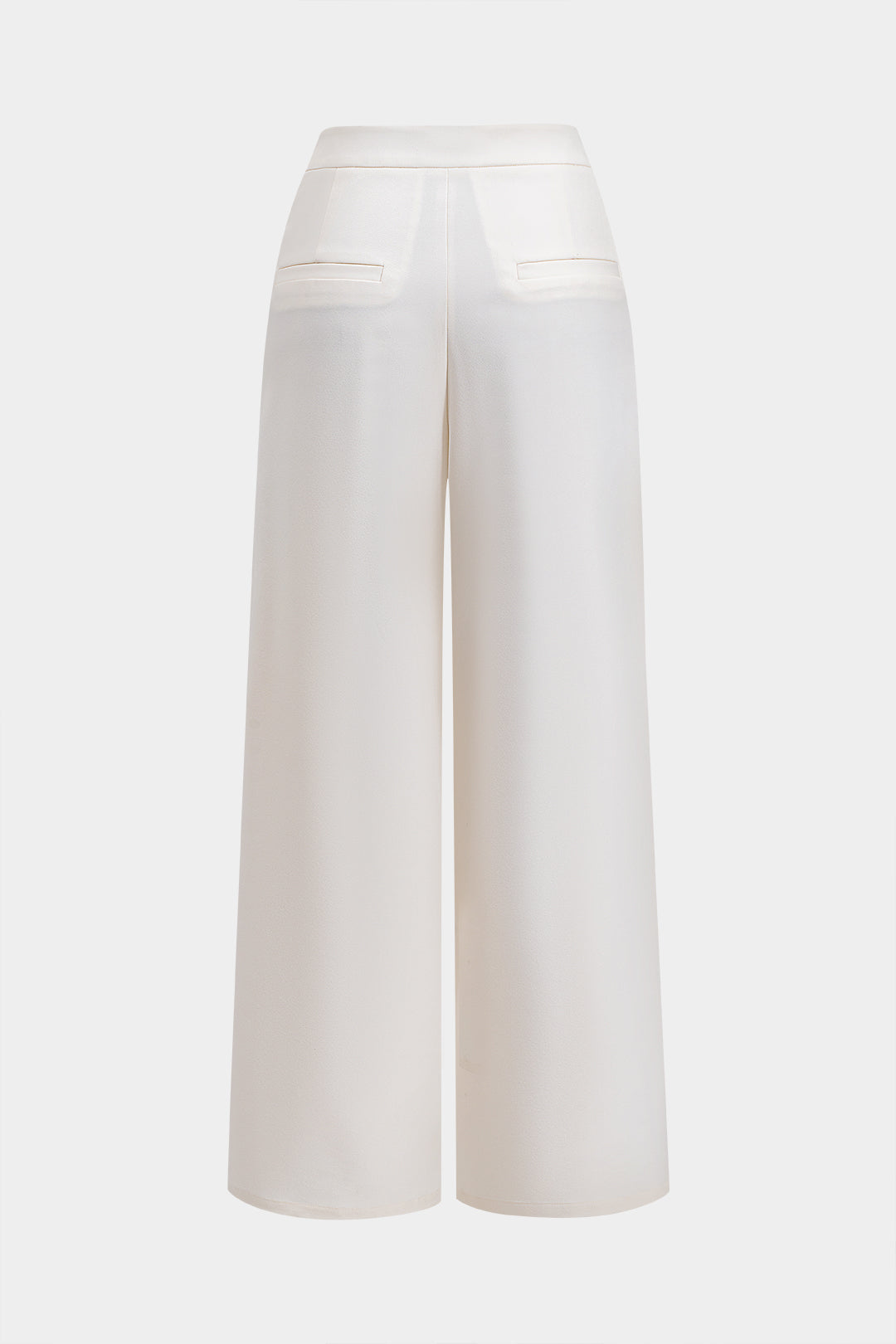Ruched Knotted Asymmetrical Pocket Wide Leg Trousers