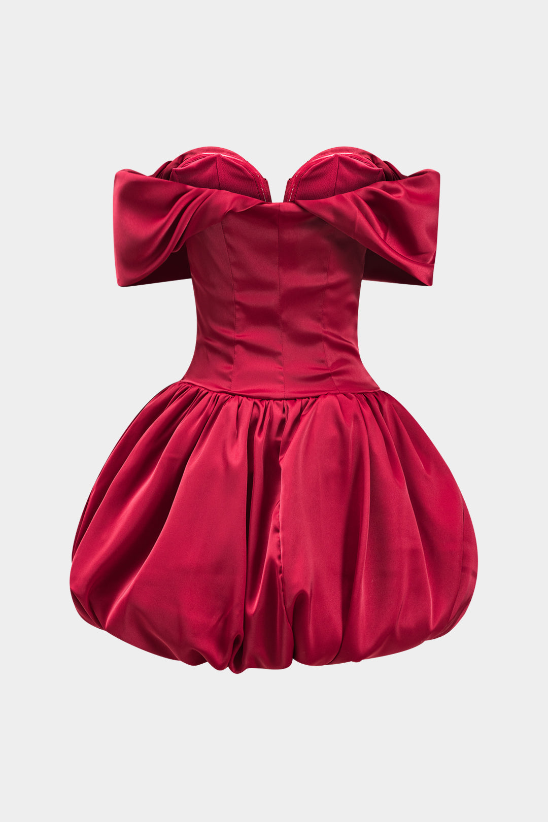 Corset V-Neck Sleeveless Puff Mini Dress
