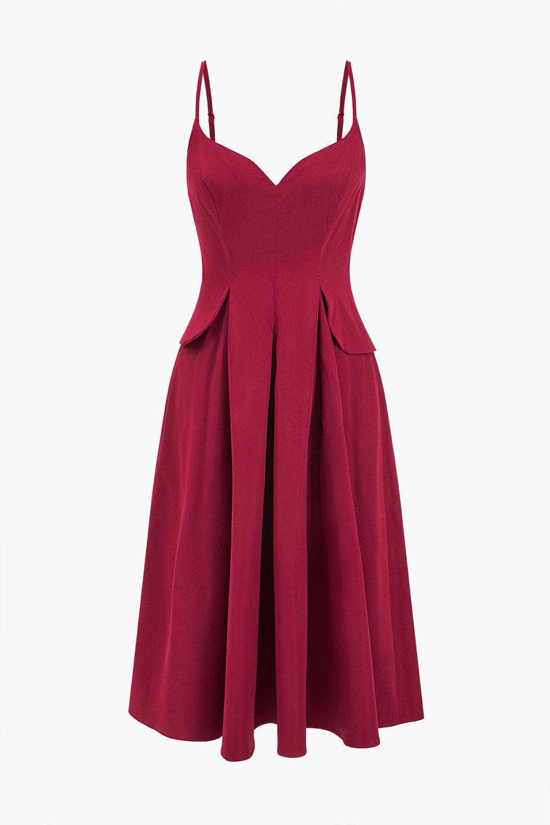 Solid Slip Sleeveless Midi Dress