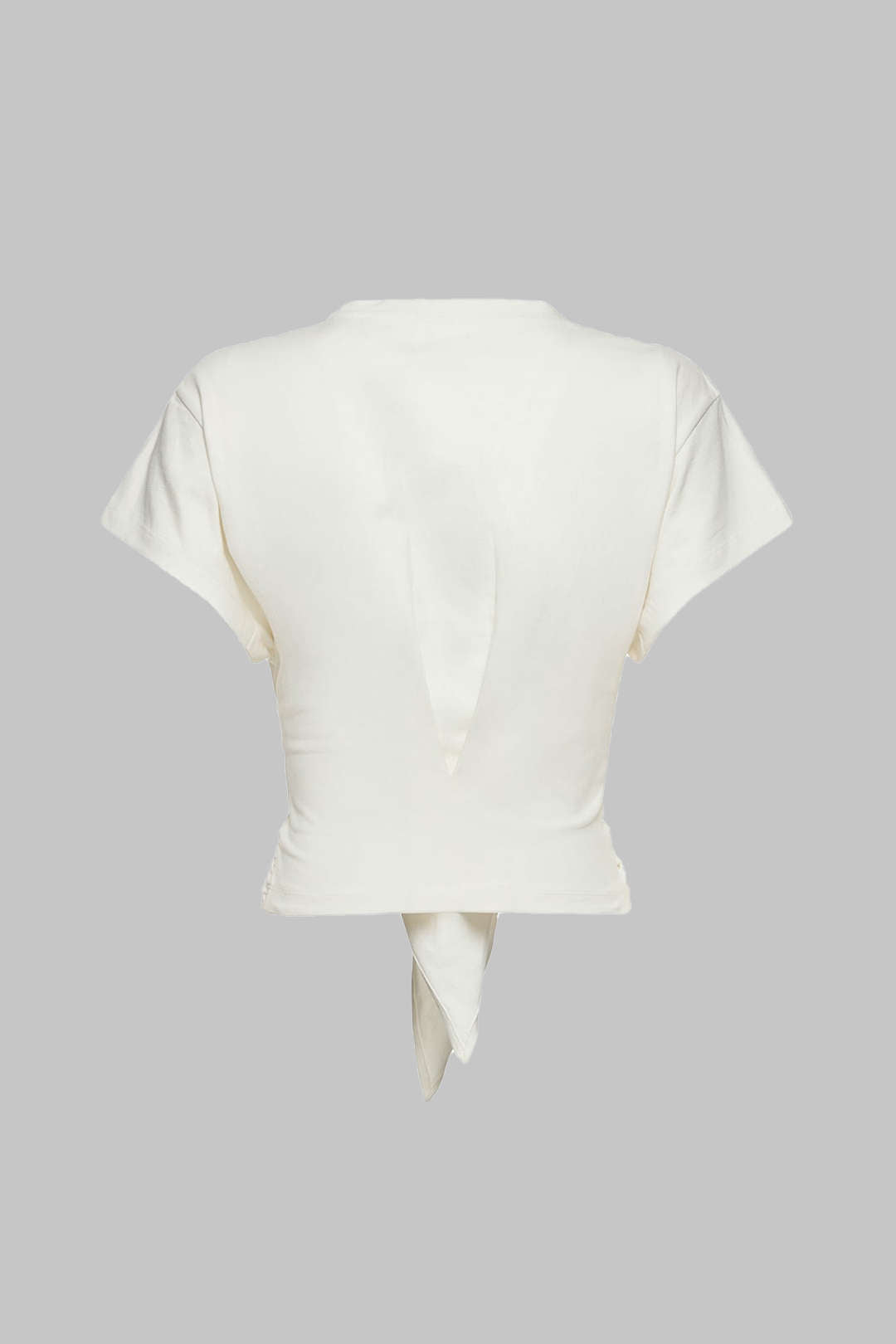 Tie Front Ruched Short Sleeve T-Shirt