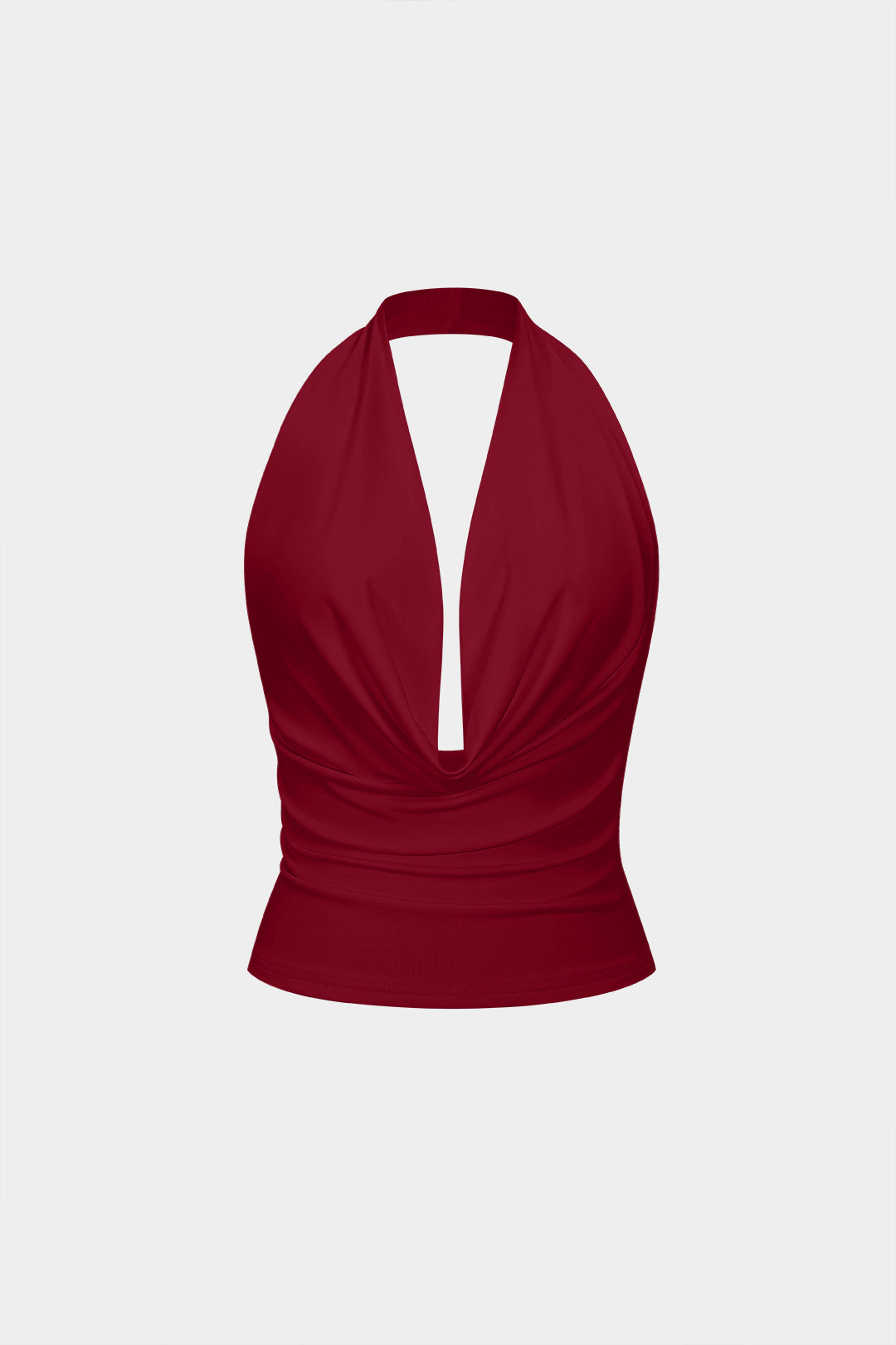 Backless Halter Deep V Tank Top