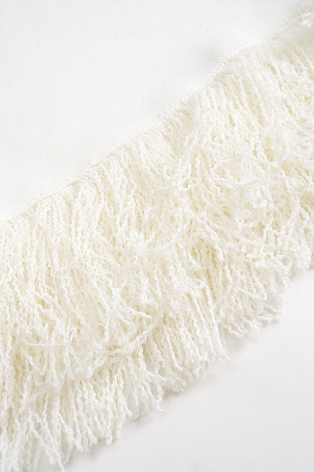 Knitted V-Neck Tank Fringe Sleeveless Dress