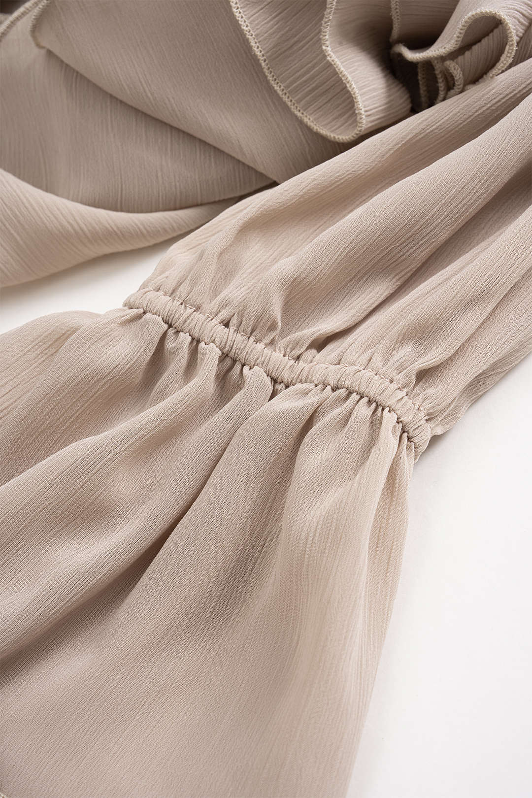 Chiffon Ruffle Long-Sleeve Shirt