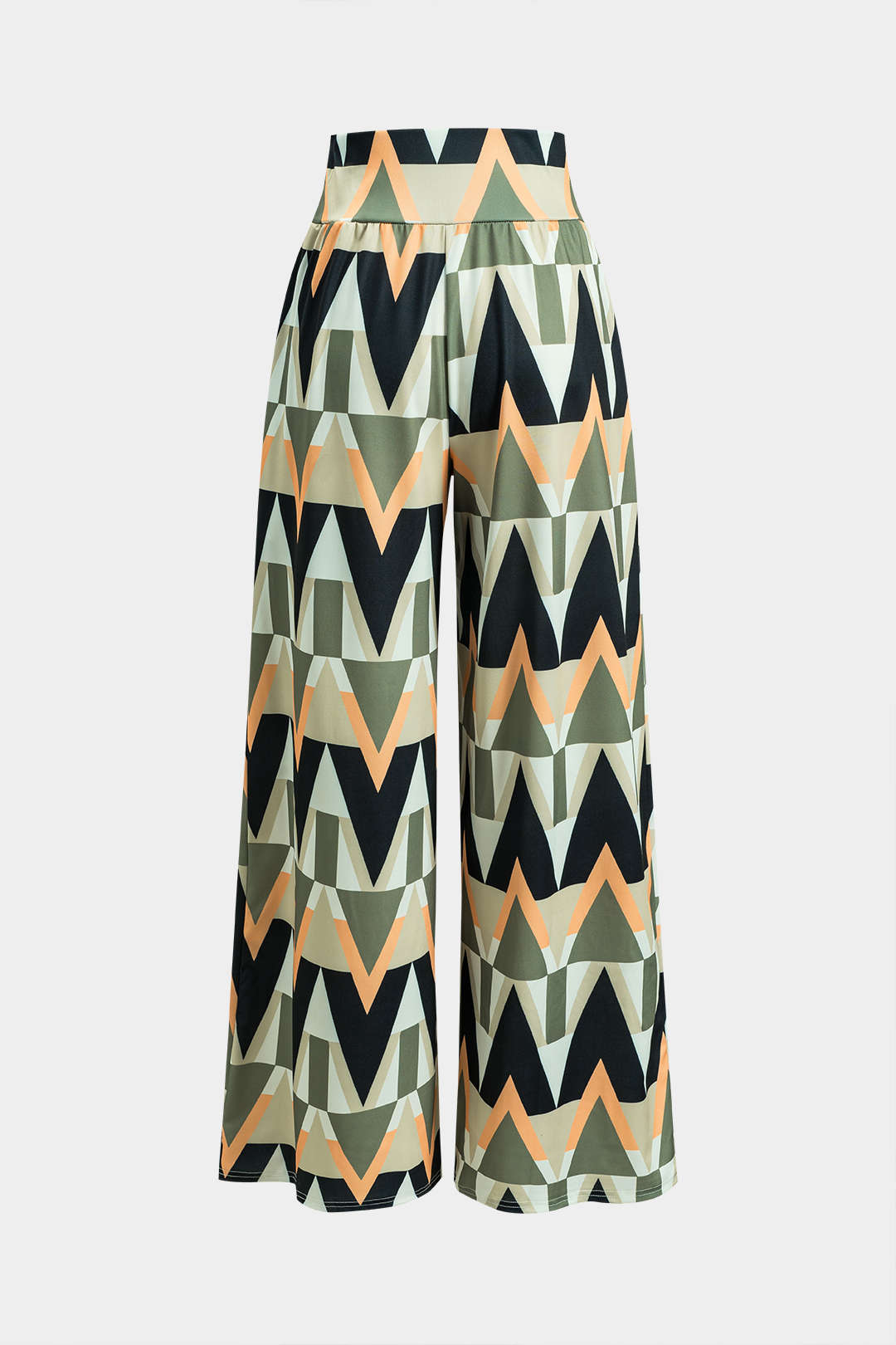 Sleeveless Tank Top And Geometric Pattern Trousers Set