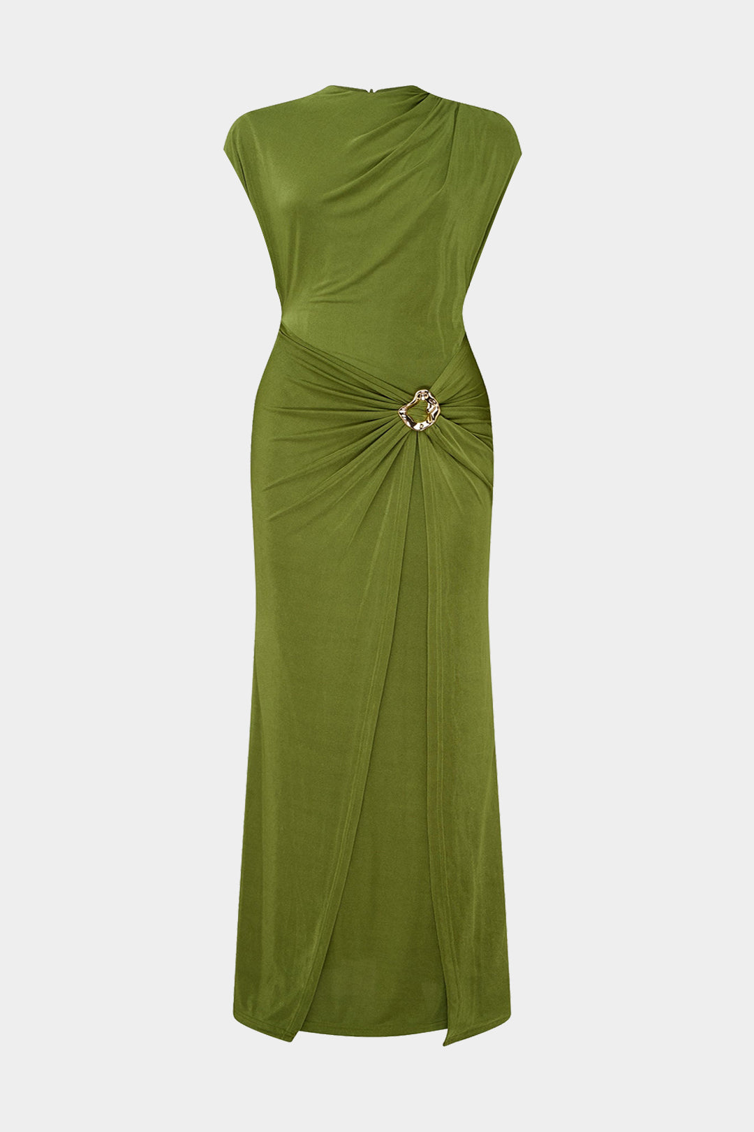 Plus Size Metallic Decor Tank Sleeveless Maxi Dress