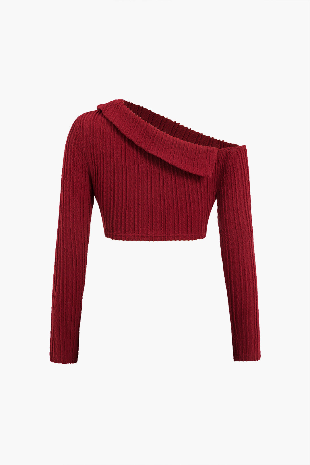 Solid Knit Asymmetrical Button Skirt Set