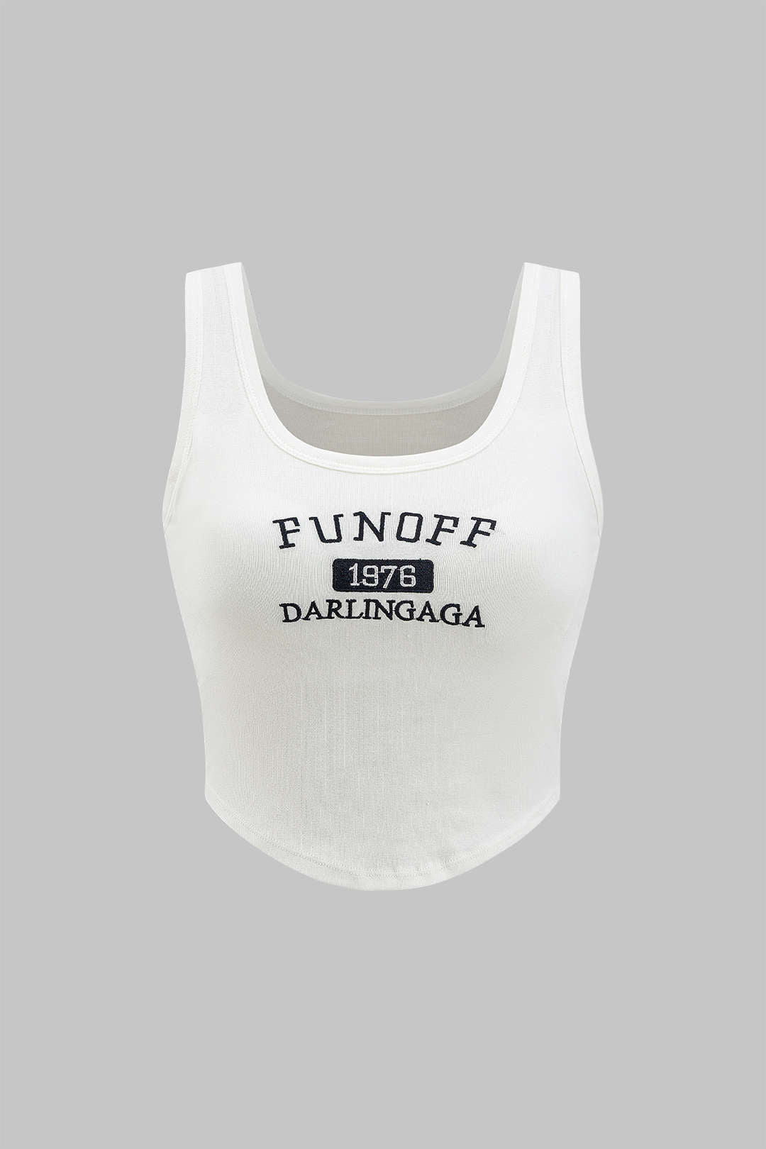 Letter Embroidery Tank Top