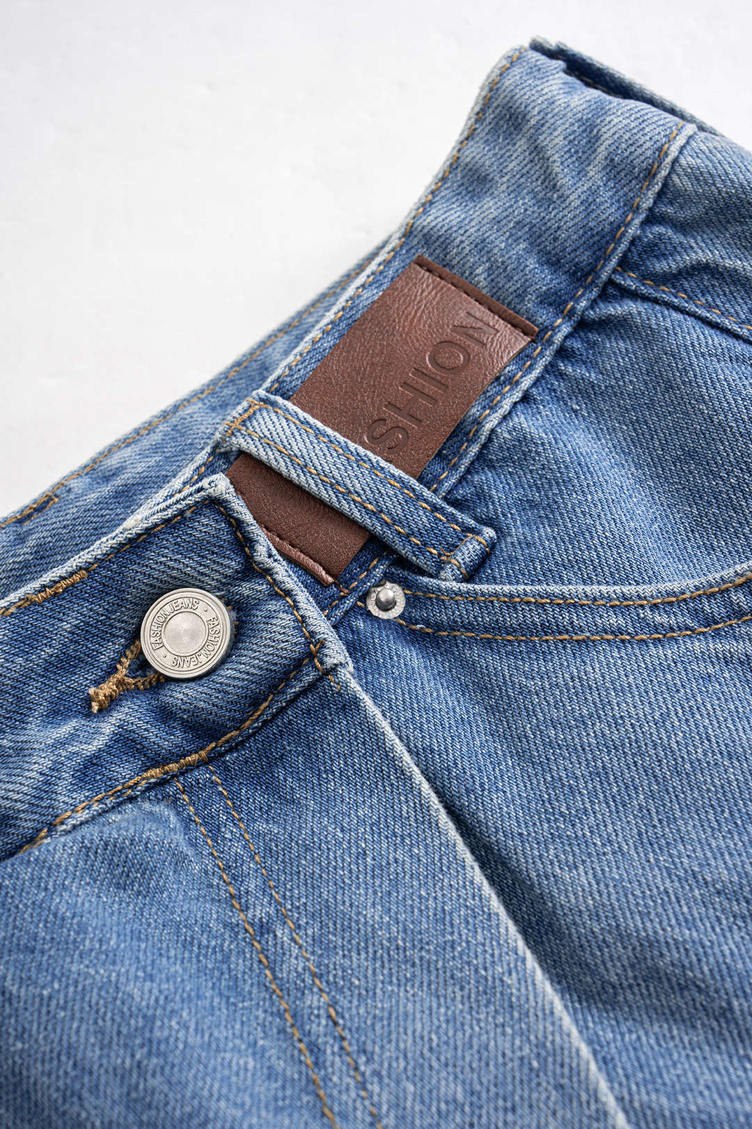 Denim Patchwork Asymmetrical Jorts