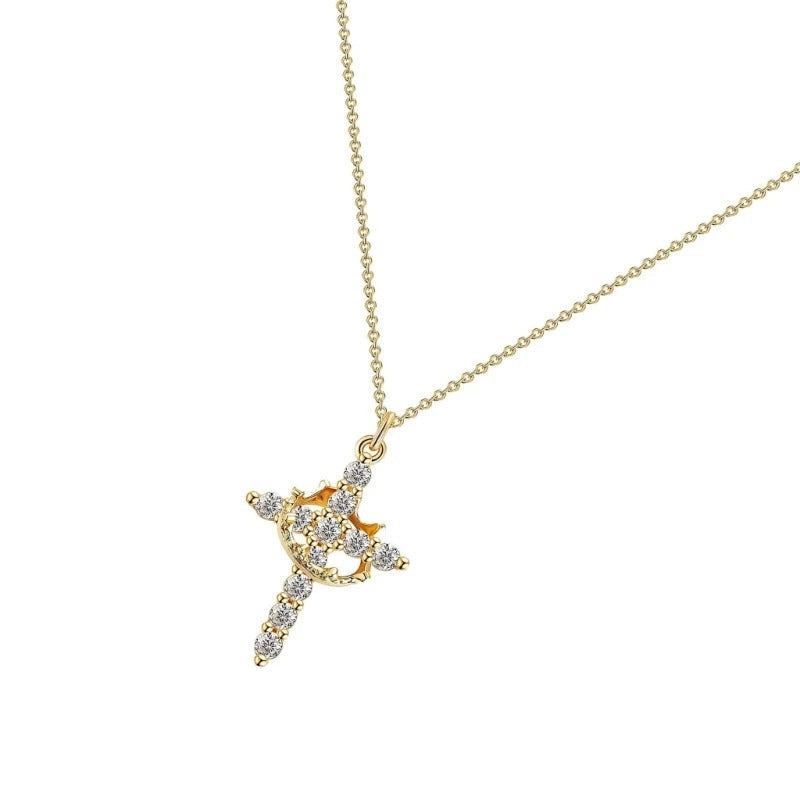 Crown Cross Necklace