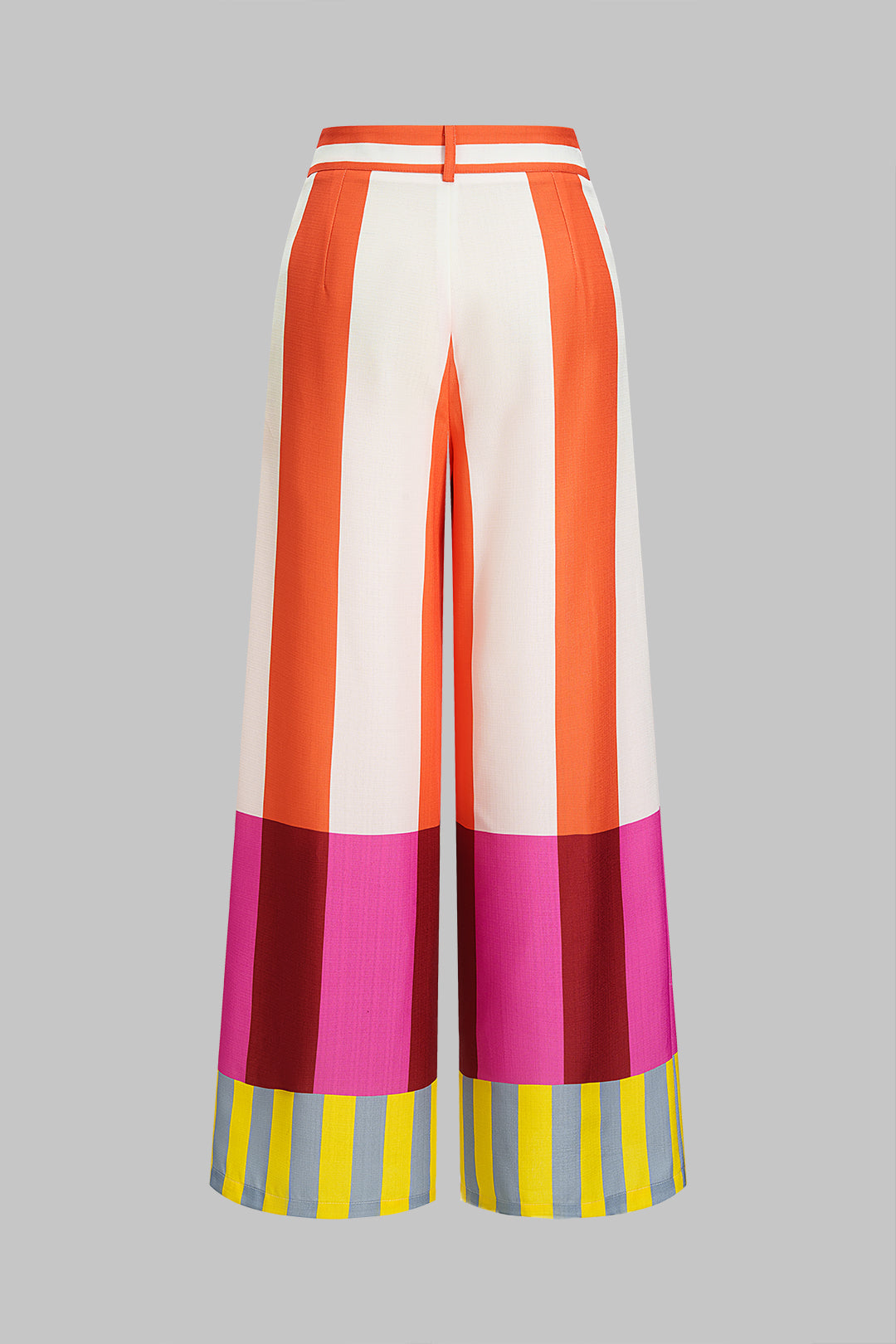Contrast Stripes Print Button Pocket Trousers