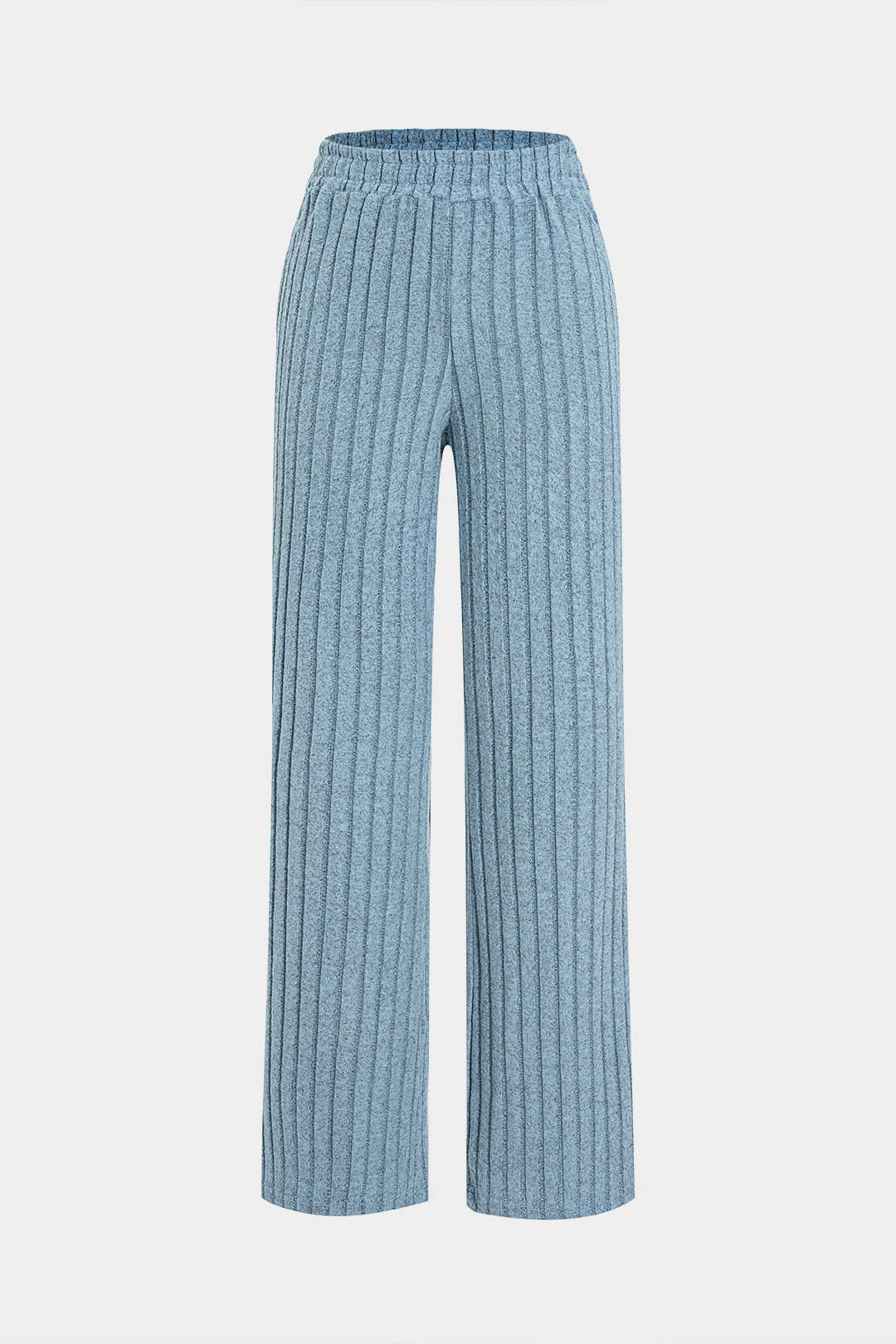 Basic Solid Knit Tank Top And High Waist Pants Set
