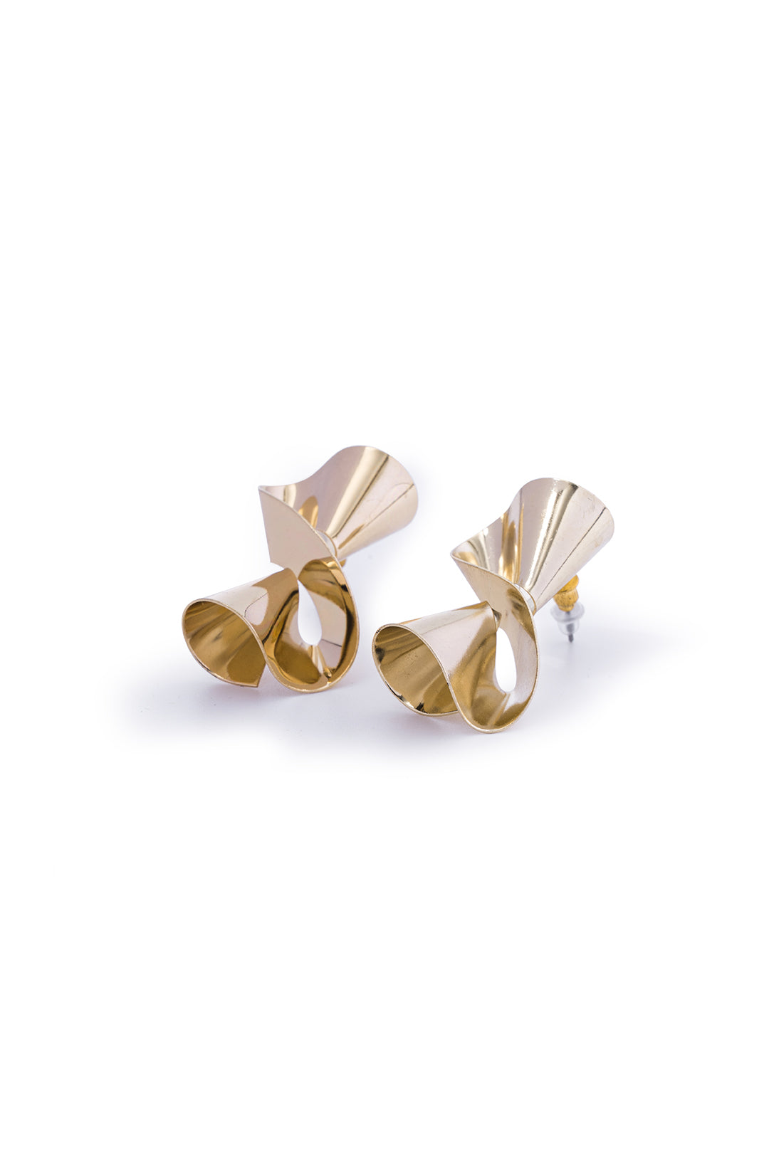 Twisted Metallic Surface Earring