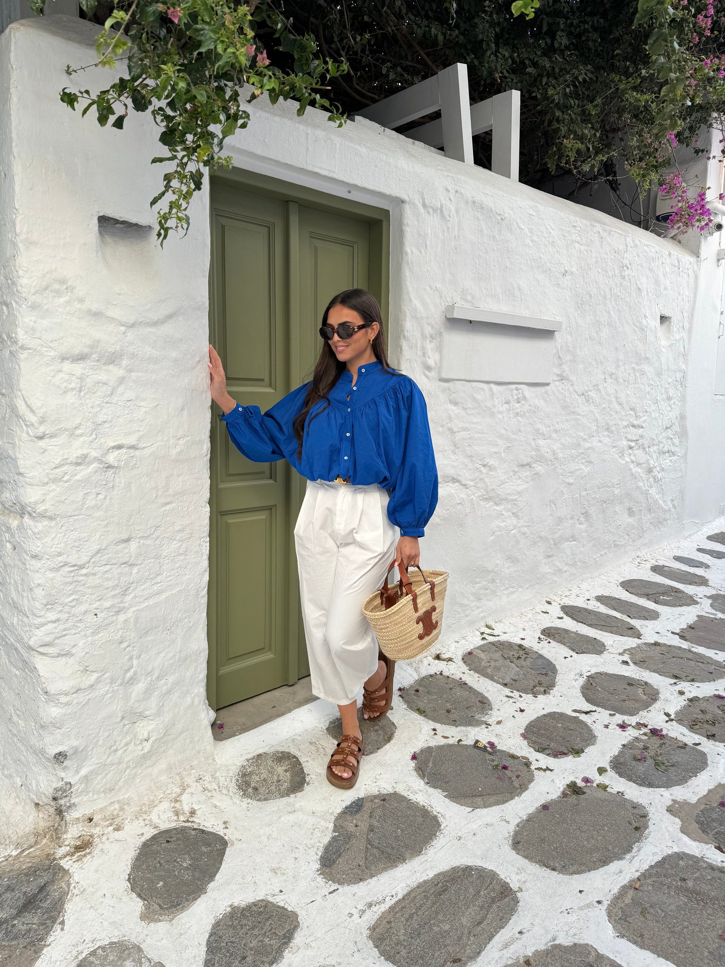 Blouse ballon bleue