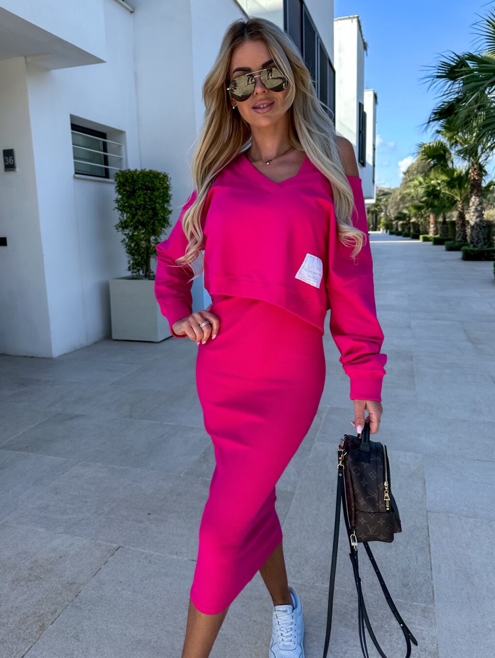 Andreaâ„?Casual Dress With FREE Sweater