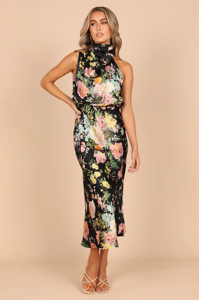 Anabelle Halter Neck Midi Dress