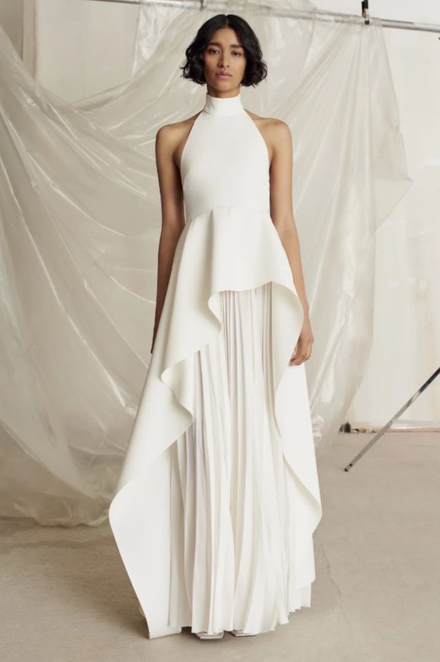 Victoria Layered Halter Gown Set