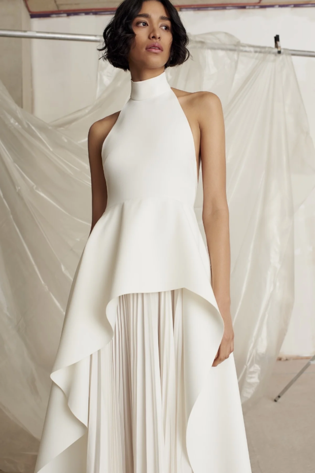 Victoria Layered Halter Gown Set