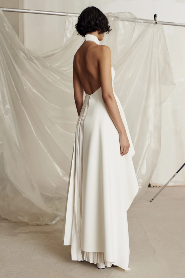 Victoria Layered Halter Gown Set