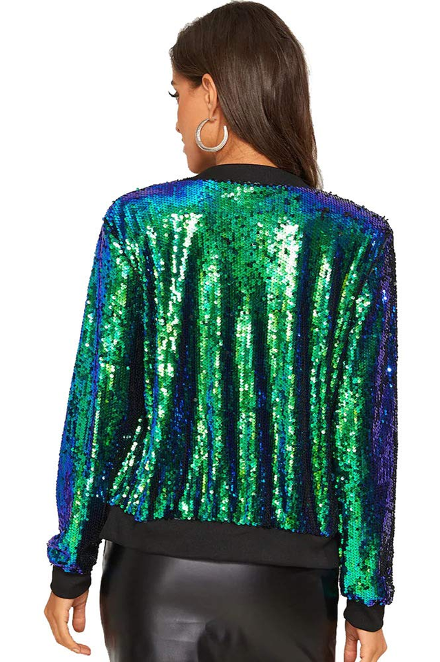 Mermaid Sequin Bomber Jacket