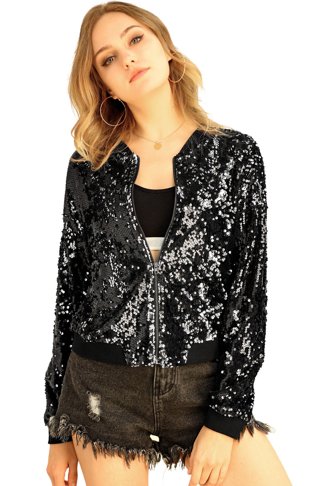 Mermaid Sequin Bomber Jacket