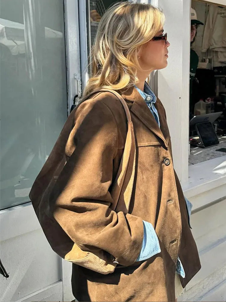 Tava-Brown Jacket Coat