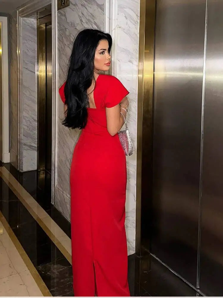 Lucy - Square Neck Diamonds Bandage Dress