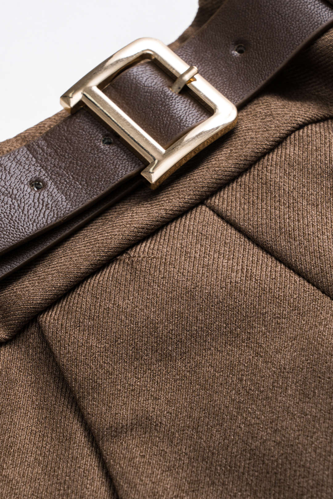 Belted Ruched High Waist Shorts