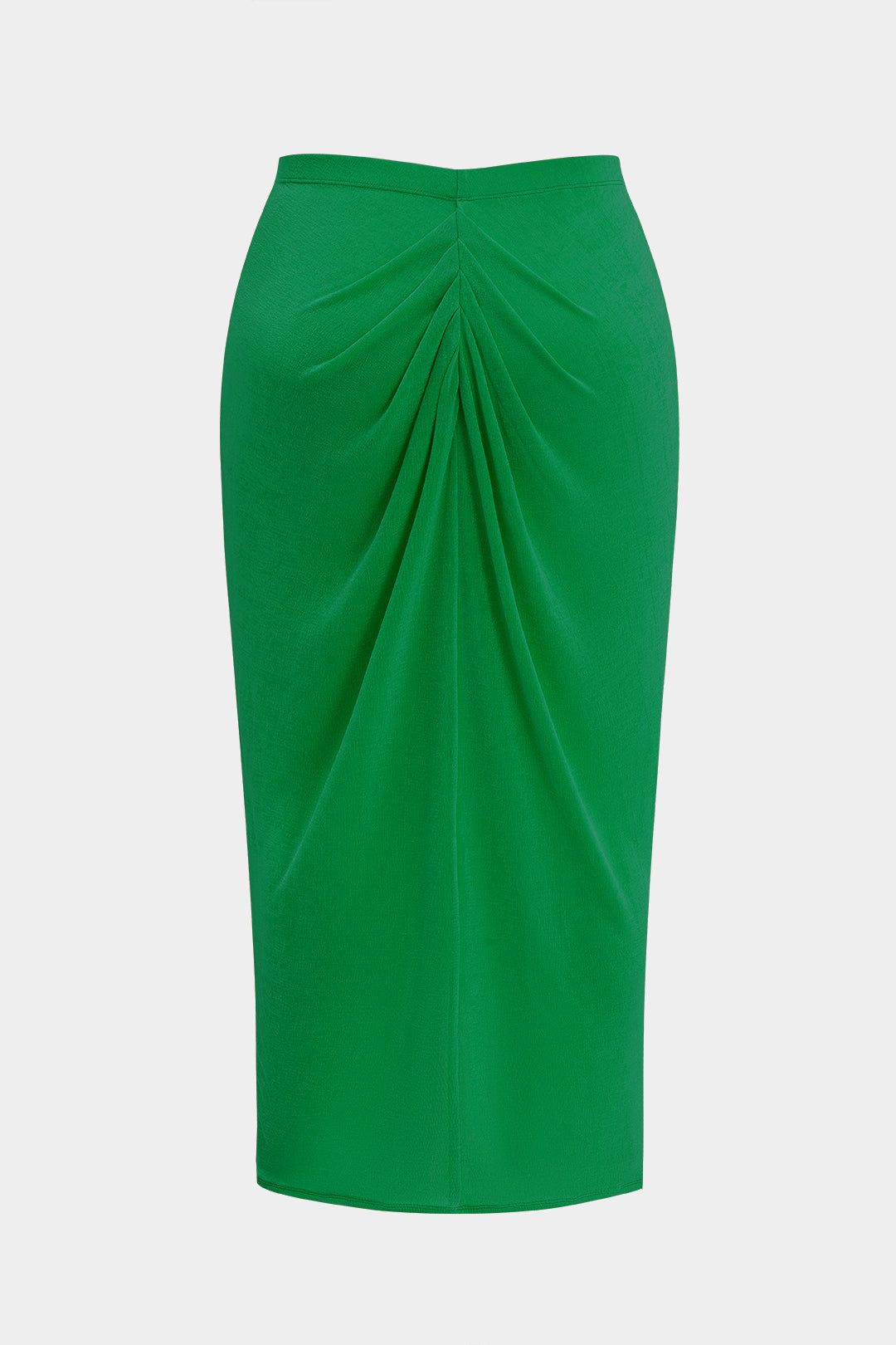 Plus Size Ruched Slit Skirt