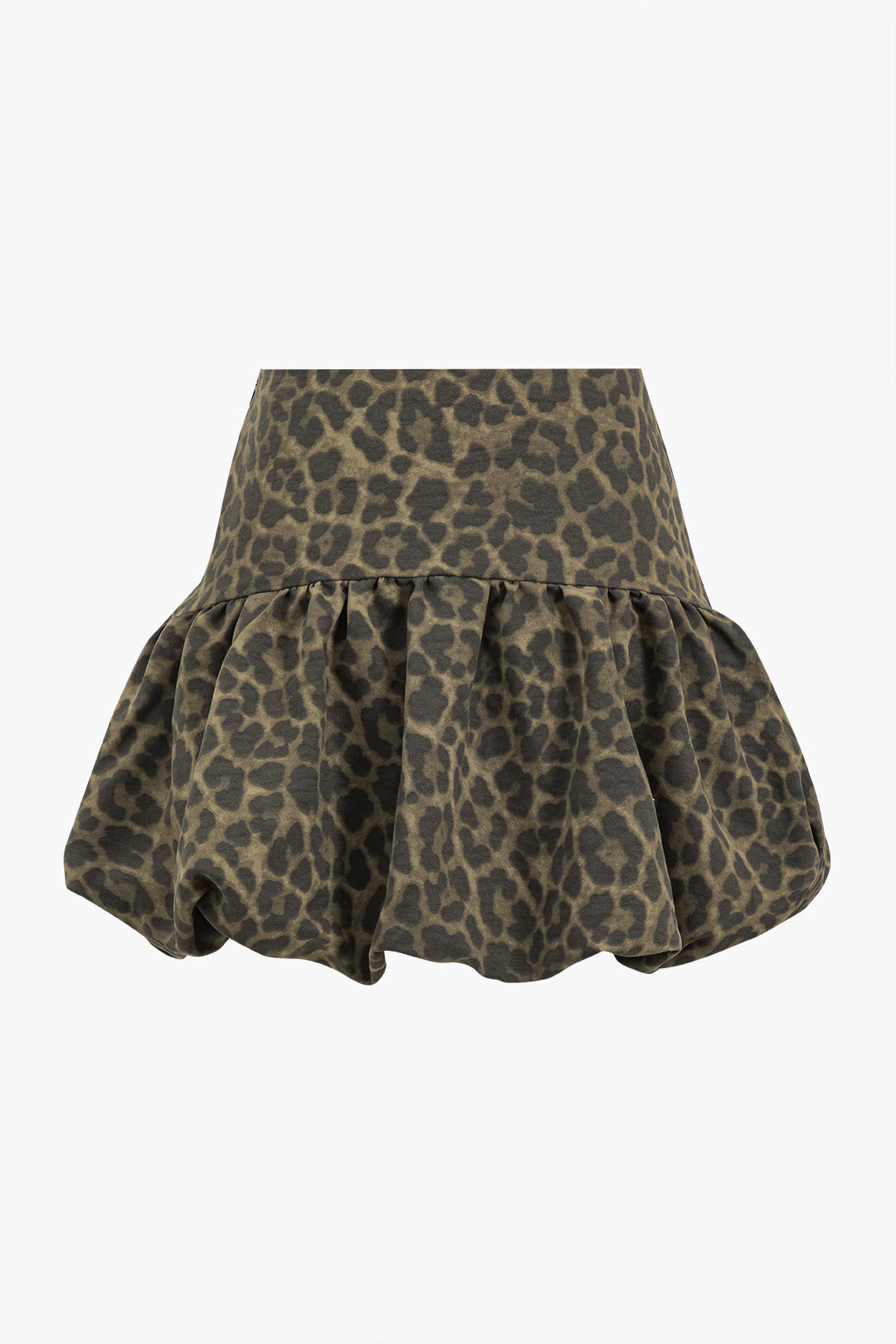 Leopard Print Ruffle Skirt