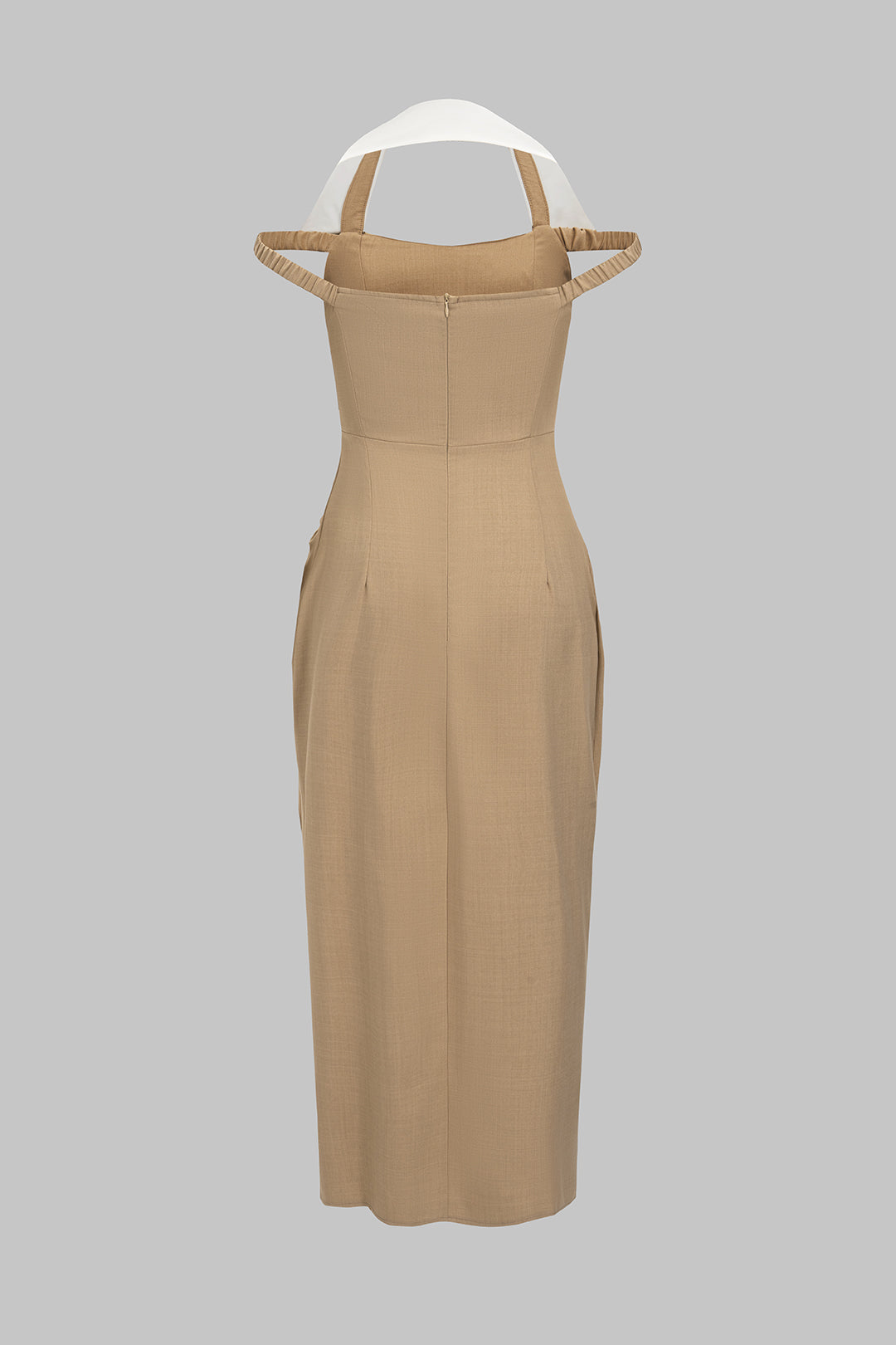 Halter Neck Sleeveless Midi Dress